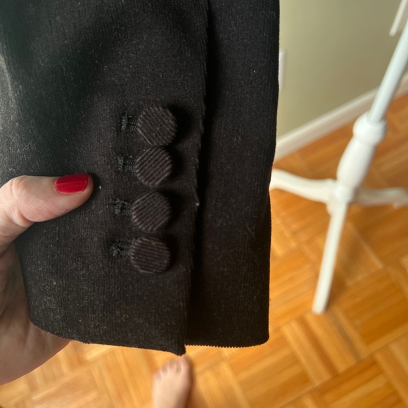 Loft Tuxedo Jacket in Black Pin Corduroy Size 0 NWOT - Picture 4 of 6